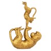 Moritz Decorative Figure Monkey Yoga Mother Playing with Child Polyresin