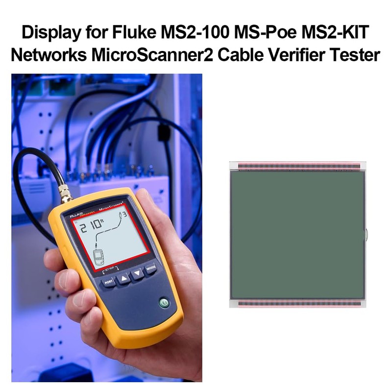 Display Replacement for Fluke MS2-100 MS-Poe MS2-KIT Networks MicroScanner2 Cable