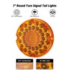 XtraGlow 7" Round Transit Turn Signal Light Amber LED Parking