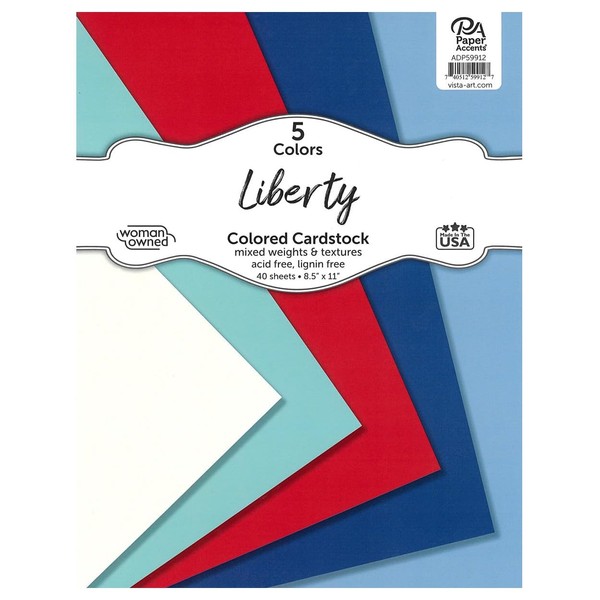Accent Design Paper Accents Cardstock Variety Pack 8.5x11" 40 Sheets