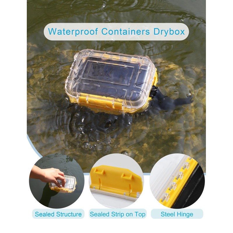 Beoccudo Waterproof Box Small Dry Box Mini Waterproof Container Watertight