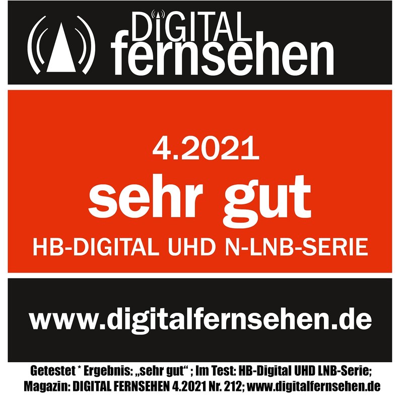 hb-digital Quad Ultra LNB NW LNC for 4 Subscribers/Receiver [2x