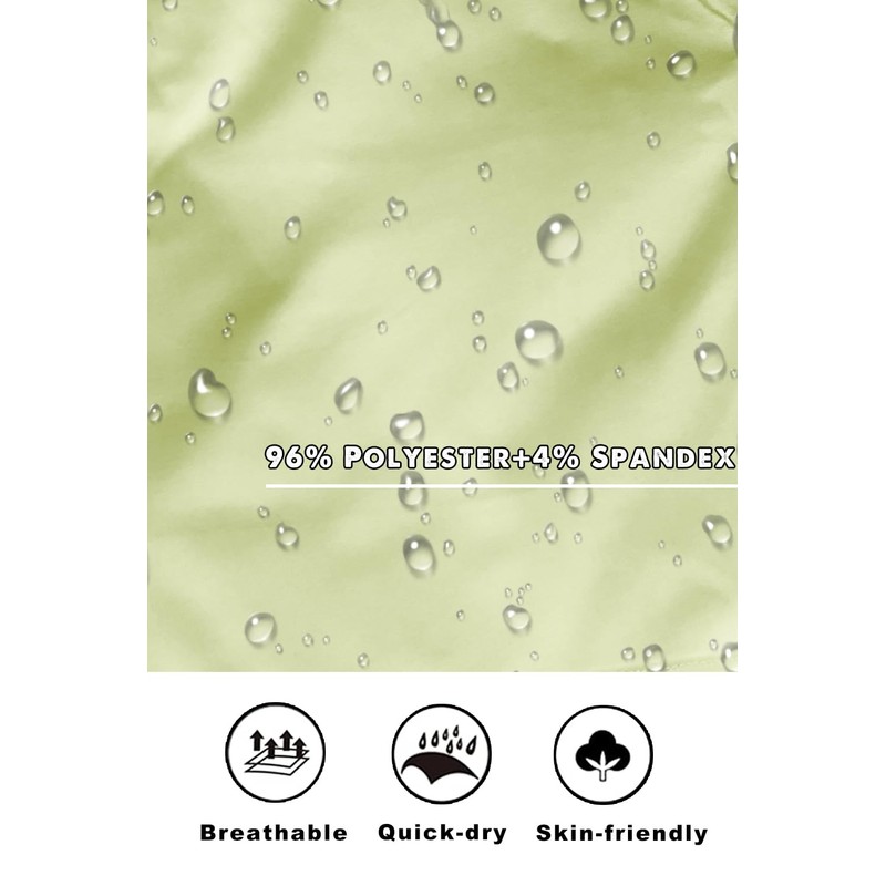 GINGTTO Men's Beach Shorts Bathing Suits with Mesh Lining, Yellow,