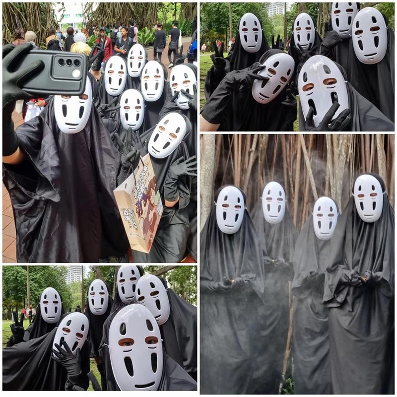Kaonashi Cosplay Costume, Includes 2 Masks Included, Costume, Halloween, School