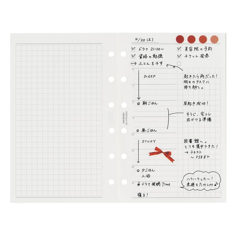 Noritsu Petit Pagem PRF2602 Personal Organizer, Refill, Mini 6, One