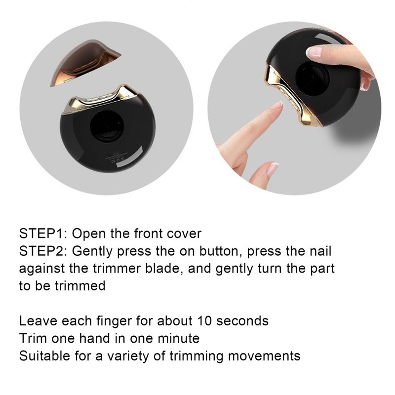 Electric Nail Clipper Safe Prevent Splatter File Function Small Automatic