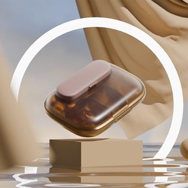 Travel Pill Organizer Box, Portable Pill Case, Pill Box Dispenser, with 6 Compartments for Different Medicines