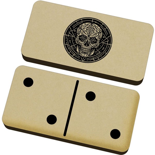 Azeeda 'Geometric Skull' Domino Set & Box (DM00041353)