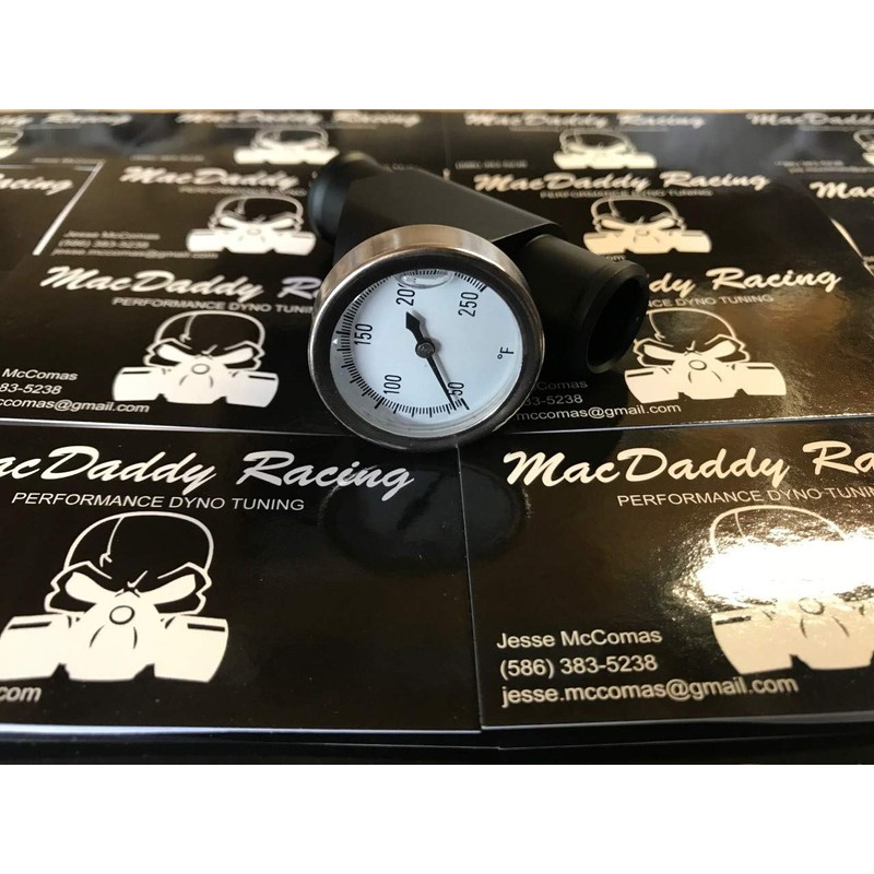 MacDaddy Racing TRX250r Coolant Temperature Gauge (Black)