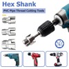 PVC Pipe Threader 7PCS Kit with Step Drill Bit, 1/2"