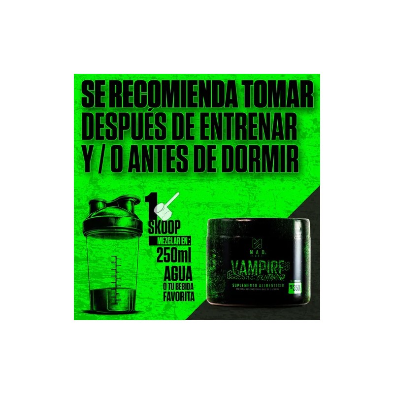 L-glutamina Mad Labz 350g 70 Servicios 100 Pura