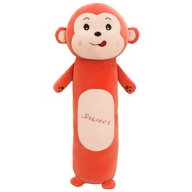 MMTTAO Stuffed Long Monkey Animal Plush Toy 20 Inch Sweet Monkey Stuff Soft Kawaii Plushies Cute Dolls Collection Huggable Sleeping Pillow Cushion Room Decor Gifts for Kids Children Boys Girls, 20Inch