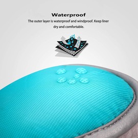 SoulQ Waterproof Ear Muffs,Unisex Adjustable Ear Warmers,Winter Fleece with Reflective Stripe Earmuffs (Blue)