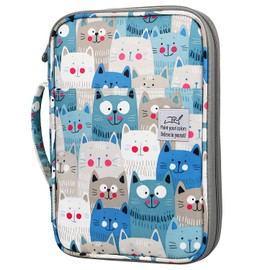 YOUSHARES 96 Schlitze Federmäppchen Mäppchen - Stifte Federmappe große Kapazität Stifthalter Federtasche für Prismacolor Aquarellstifte Gelstifte für Studenten, Künstler, Großgesichtige Katzen