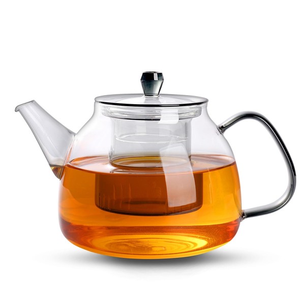 Glass Teapot with Infuser (950 ml/32 oz), Glass Kettle Stovetop
