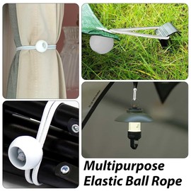 HOOPOE 50 x White Rubber Tensioners with Ball