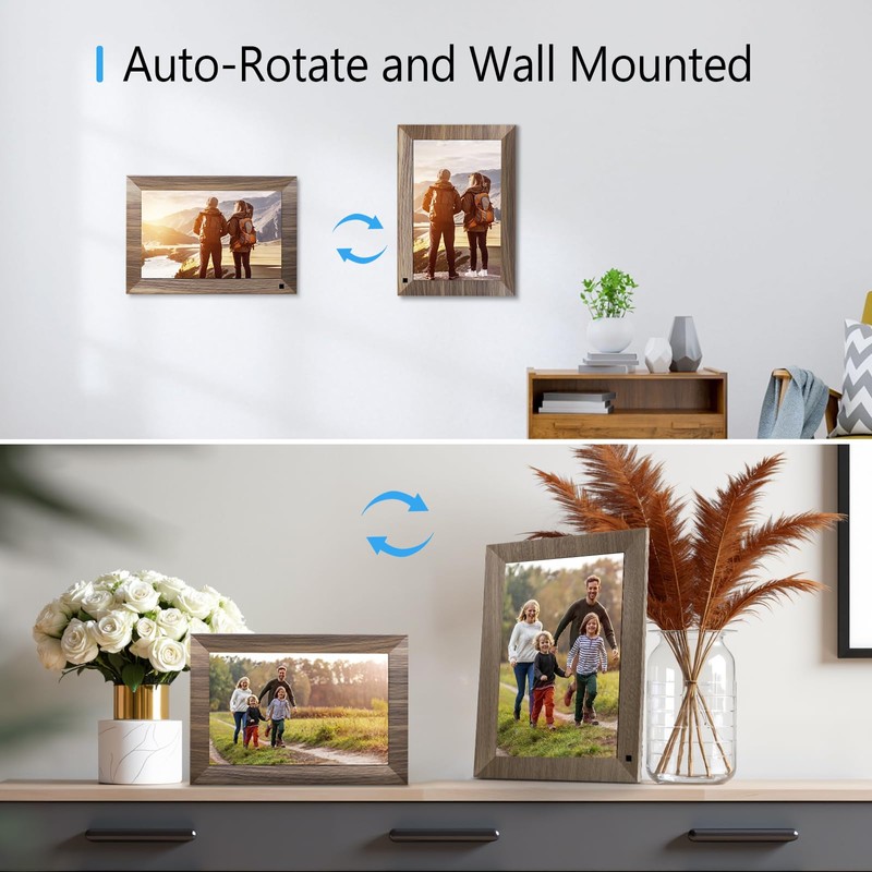 Canupdog 10.1 WiFi Digital Picture Frame, IPS Touch Screen Smart
