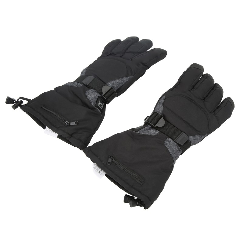 One Pair Heated Gloves Unisex Black XL 3 Gears Temperature