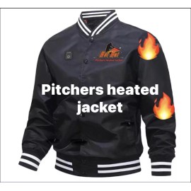 Hot-Bat Sports baseball softball pitchers Heated jacket left arm throw.
