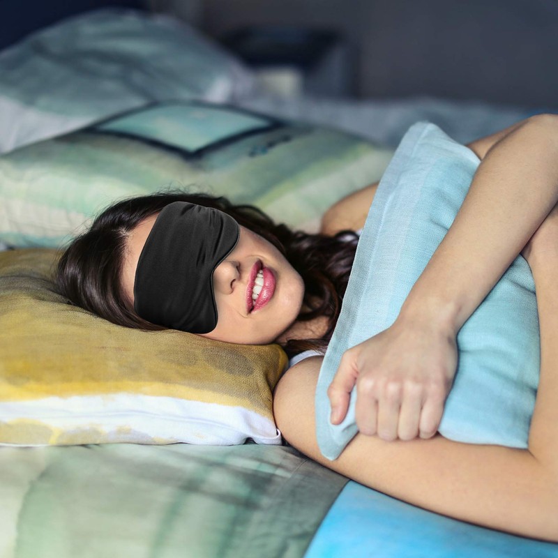 Silk Sleep Mask 6 Pack - Soft, Breathable, Reduces Puffy