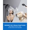 INAVAMZ 2-in-1 Shower Head with Handheld Combo: 2.5GPM Rainfall &