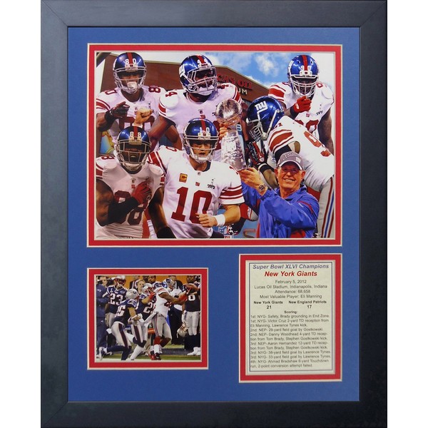 Legends Never Die "2011 New York Giants Super Bowl Champions" Framed Photo Collage, 11 x 14-Inch