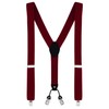 DonDon® Men's braces, wide, 4 clips, with Y-shaped leather, elastic