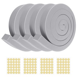 FoamJoy AC Window Seal Kit with Adhesive - 4Pcs Gray Foam Insulation Strips 1"x1"x6.5Ft,Air Conditioner Foam for Window Units, Energy Saving & Dustproof