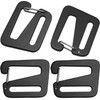 LUORNG 4PCS Open Hooks Quick Release Adjustable Buckle with 25mm