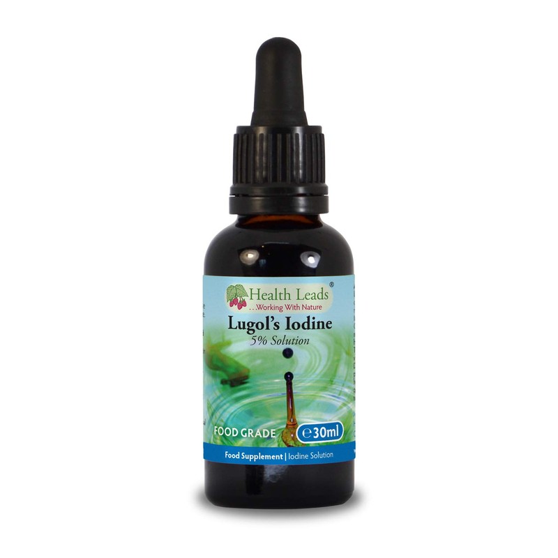 Lugols 5% Iodine Solution 30ml, True 5% Liquid Formulation, Bulb