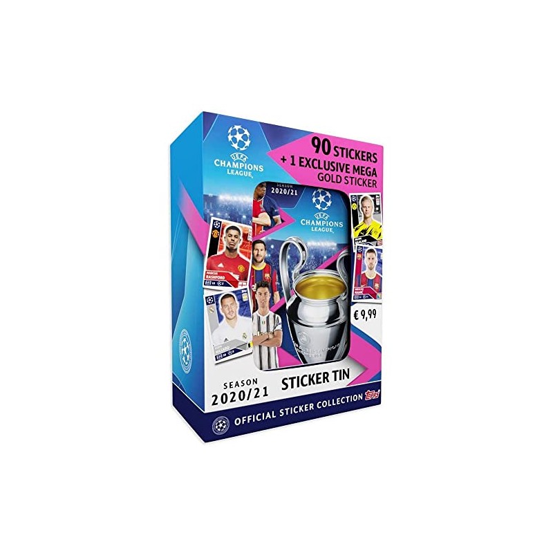 Topps UCL Mini Tin T.20/21 Sticker (9 Bags)