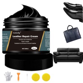 Cutiolly Leather Repair Kit, Leather Colour Black, Leather Repair Cream, Leather Scratch Repair Paste, Artificial Leather Repair Kit, Liquid Leather, Leather Balm, Leather Restoration, for Leather