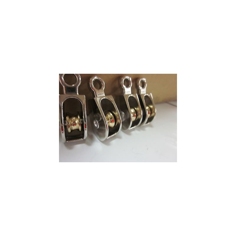 ~ 4pc ~ 1/2" x 5/32" SINGLE WHEEL BRASS SHEAVE