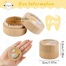 Tooth Box Milk Teeth, Wooden Box Milk Teeth, Tooth Box Milk Tooth Box Boy & Girl - for Christening and Birthday Gifts for New Parents (Flower Fairy)