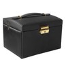 Three Layer Jewelry Storage Organizer Box PU Earring Necklace Display