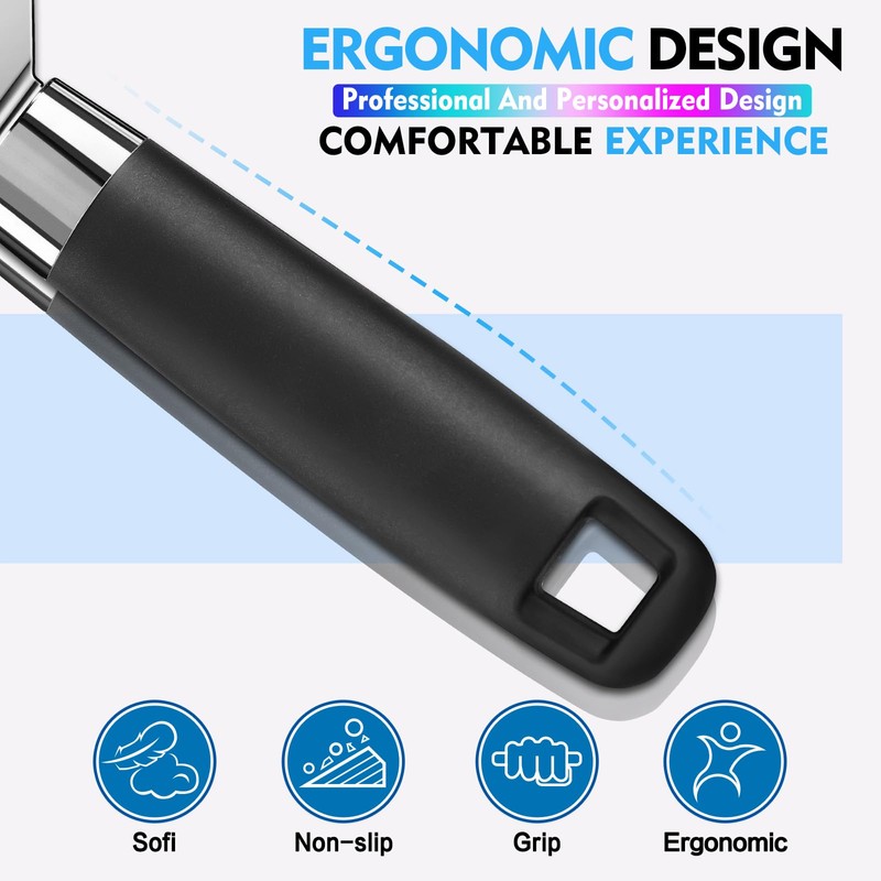 Can Opener Manual Heavy Duty Multifunctional with Magnet Lift [Ergonomic