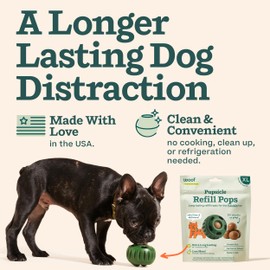 WOOF WOOF Pupsicle Refill Pops, Delicious Long Lasting Dog Treats, Pre-Made Pupsicle Refills for Dogs, Wholesome Ingredients, Low-Mess Chicken Pet Treats - XL Pops - 5 Count