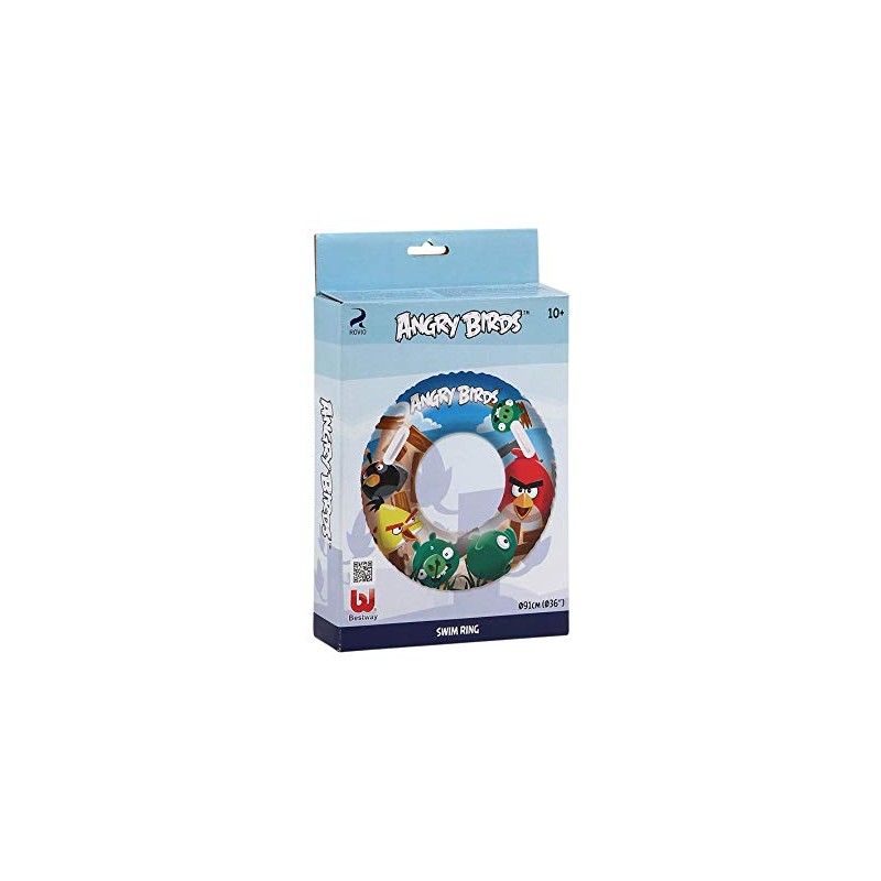 Bestway Angry Birds Swim Ring - Multicoloured, 36 Inch