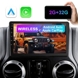 Iying 10.1" Touch Screen Android 12.0 Car 2 Din Radio Stereo GPS 2G+32G CarPlay for Jeep Wrangler 3 JK 2007-2016Screen Size: 10.1", ROM: 32G, RAM: 2g
