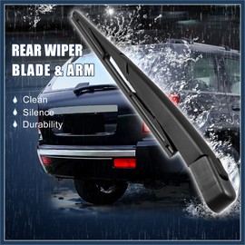 INFINAUTO 12" Auto Rear Windshield Wiper Blade Arm Kit for Vehicle Stylish Design