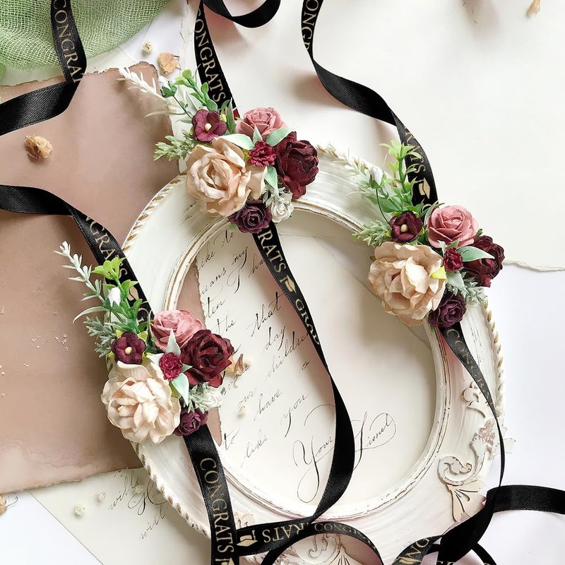 Graduation Ribbon Congrats Grad Black Ribbons 3/8 Inch Graduations Ribbon