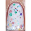 KBShimmer Oh Splat White Glitter Nail Polish with Rainbow Glitters-