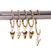 MOLYTOO 2 Inch Openable Curtain Rings with Clips Gold, 18
