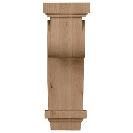 Ekena Millwork COR03X05X09SCRW 3 1/4" W X 5" D X 9" H Scroll Corbel, Rubber Wood