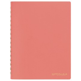 Maruman Septcouleur Lab Notebook, 5.98 x 4.57 Inches (A6), 3mm square grid, 100 sheets, Spicy Coral Pink (N769-08)
