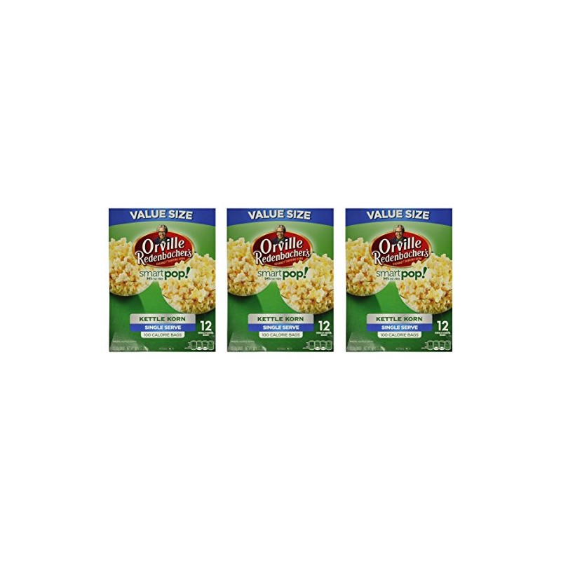Orville Redenbacher Smart Pop Kettle Korn Mini Bags, 12-Count (Pack
