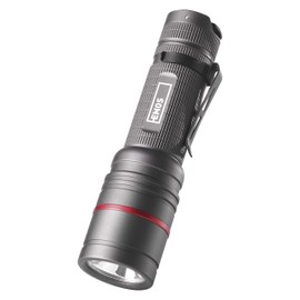 EMOS - Cree LED metal torch Ultibright 70 with focus function - 2 light modes - shock-resistant - waterproof - super bright 340lm, max. 200m - with clip and handle - IP65 for indoor and outdoor use - grey