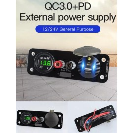 Wiredco Quick Charge QC3.0 & PD Charger USB “C” Voltmeter & Terminal Connector 2X Banana