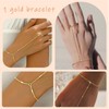 TELAIN Handkette Gold für Damen, Eleganter Armreif Gold Nicht Anlaufend,