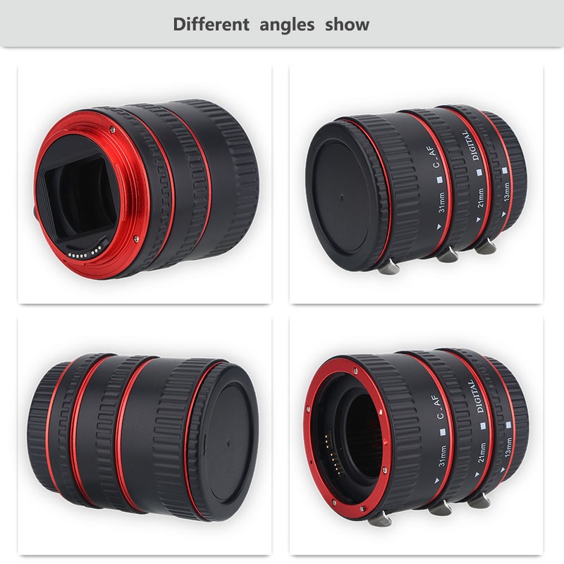 Metal Auto Focusing Macro Extension Adapter Tube Ring Set for
